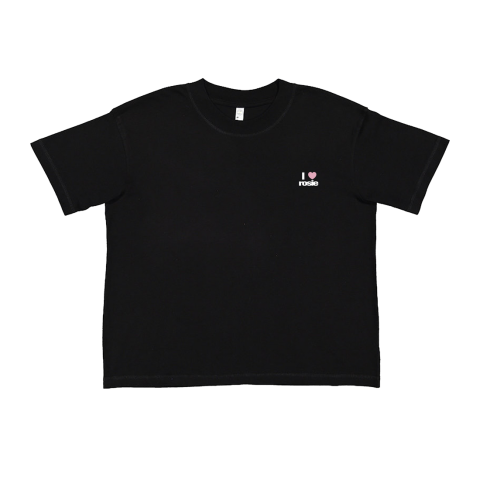 ‘i heart rosie’ black t-shirt